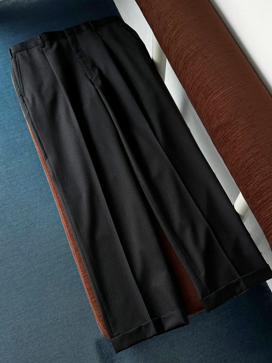 1 pleats light wool wide straight slacks 상품이미지5