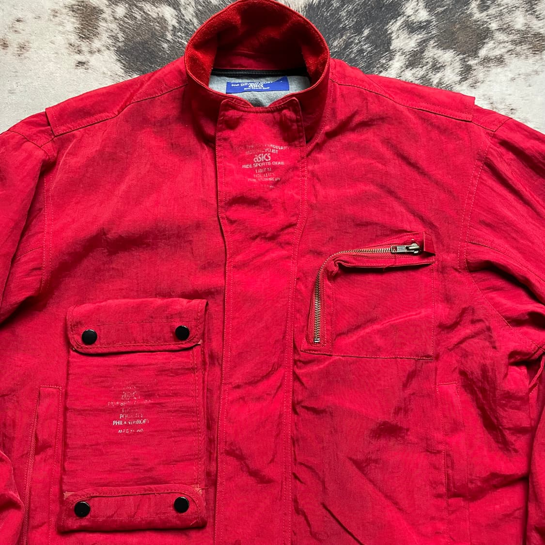 80's 아식스 모터사이클 나일론 봄버 상품이미지2