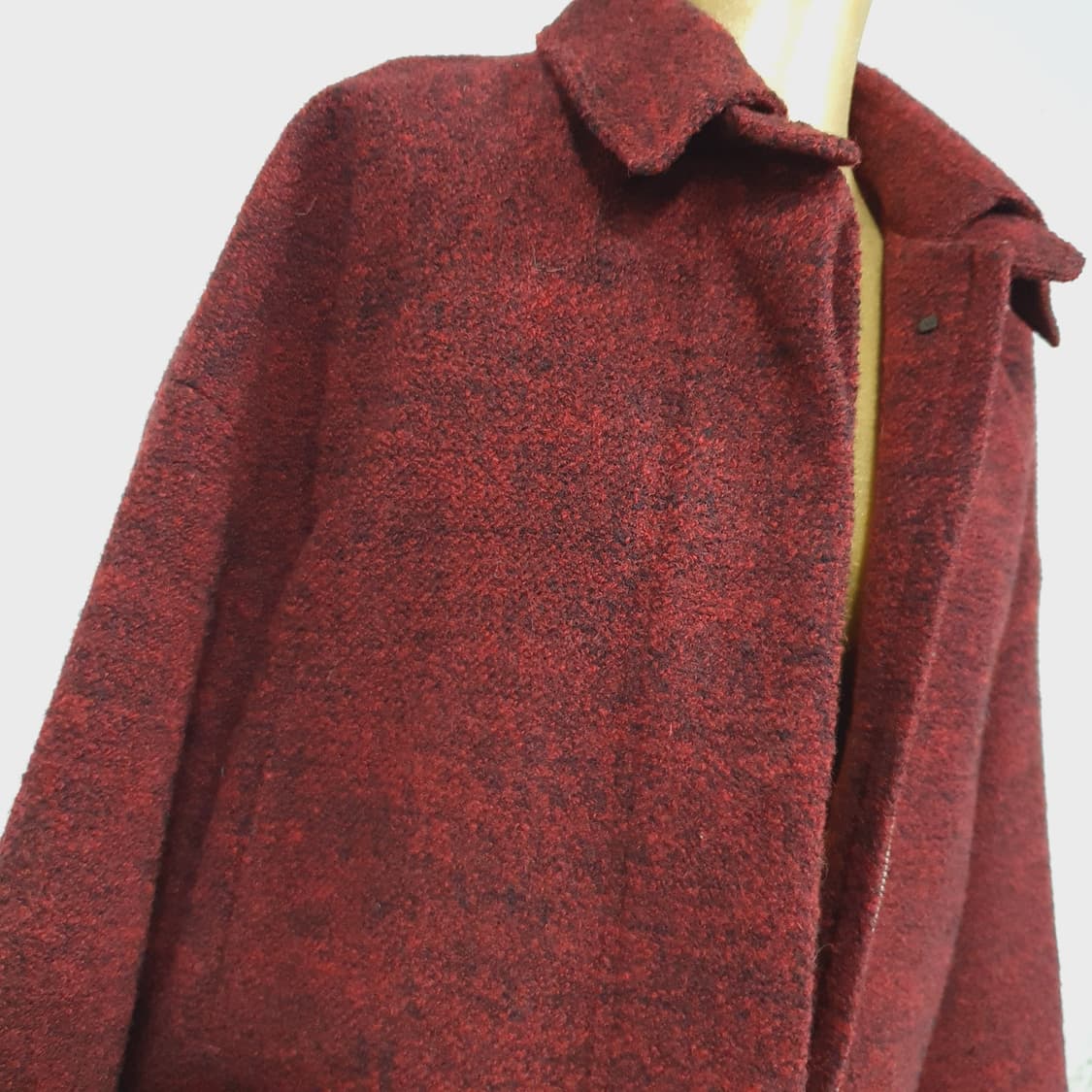 빈티지 울 블랜딩 버건디 코트 상품이미지6