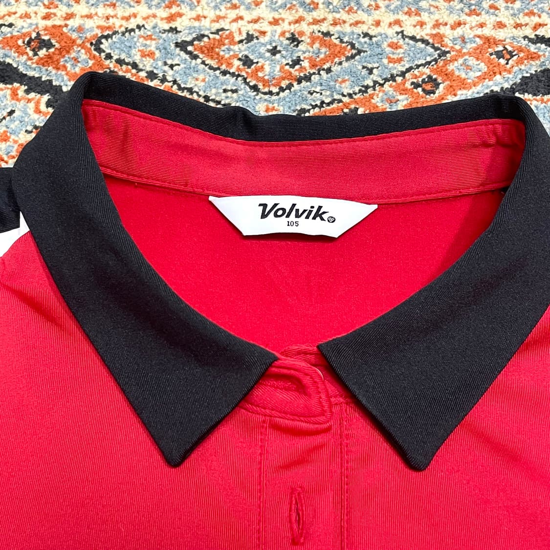 볼빅 레드 슬림핏 기능성 골프 기모 카라티셔츠 남성105 상품이미지3