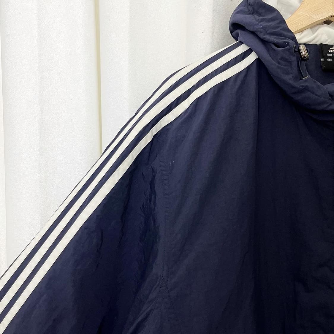아디다스 네이비 화이트 삼선 후드 점퍼 상품이미지4