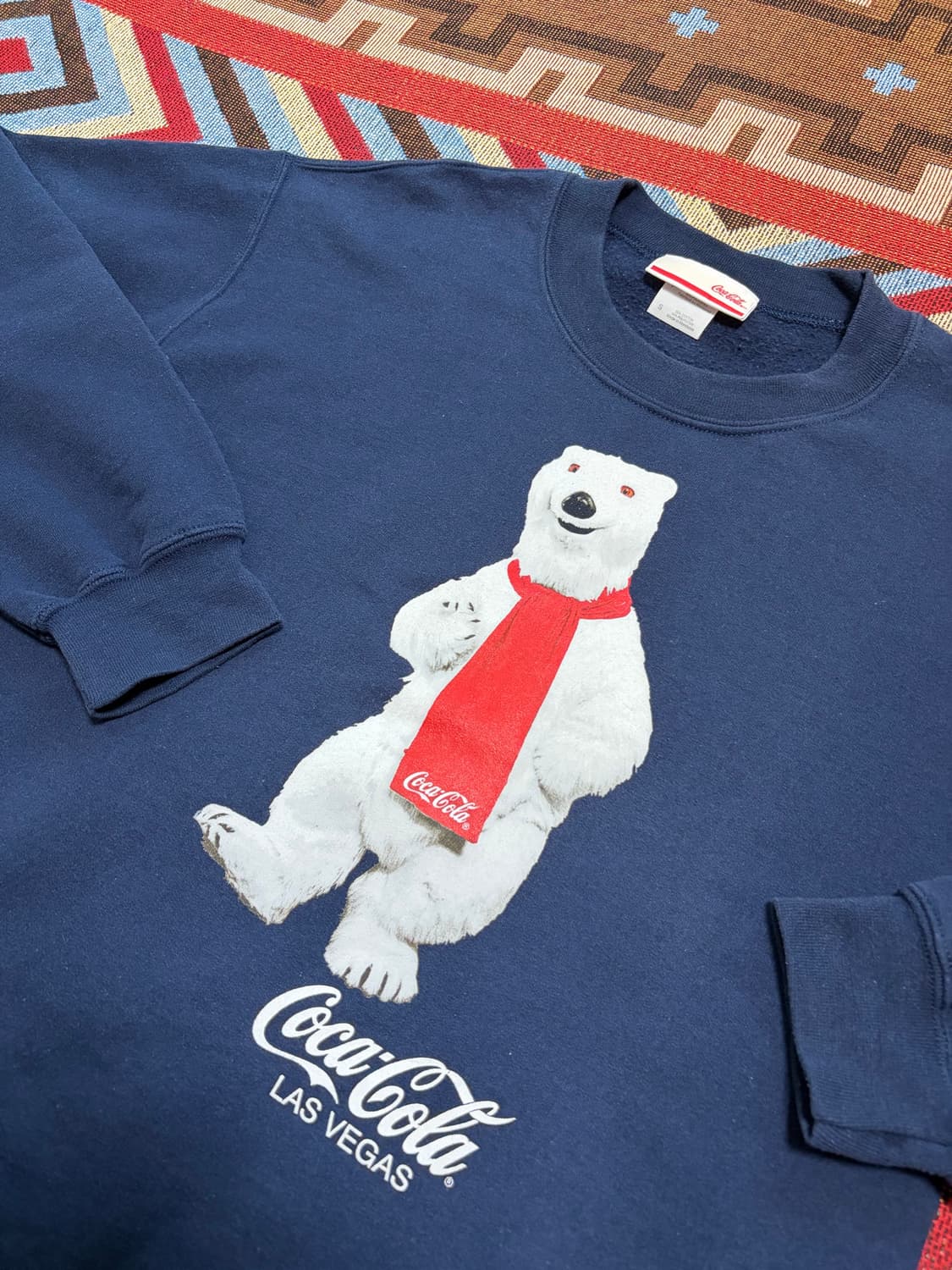 S) 90s Coca cola 폴라베어 프린팅 맨투맨 상품이미지2