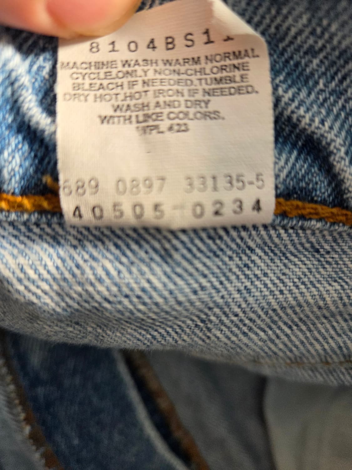 90s 리바이스 505 오렌지탭 (표기 34 32) 상품이미지5