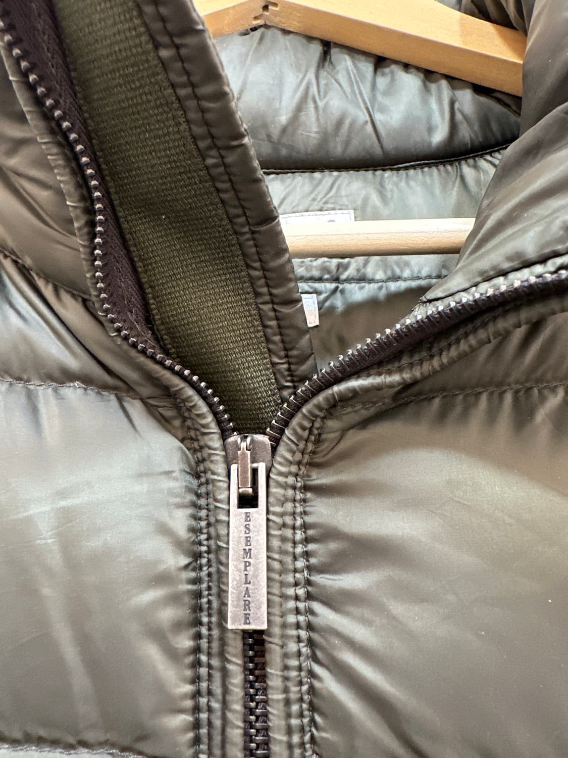 Esemplare 패딩 니트 집업 상품이미지3