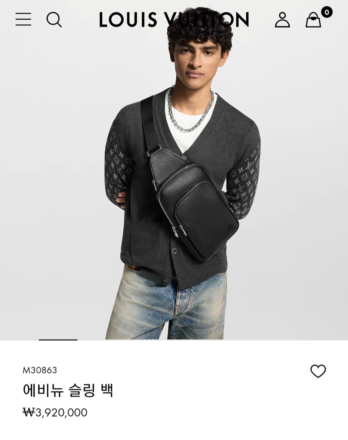 루이비통 올레더 에비뉴 슬링백 타이가 신형 상품이미지3