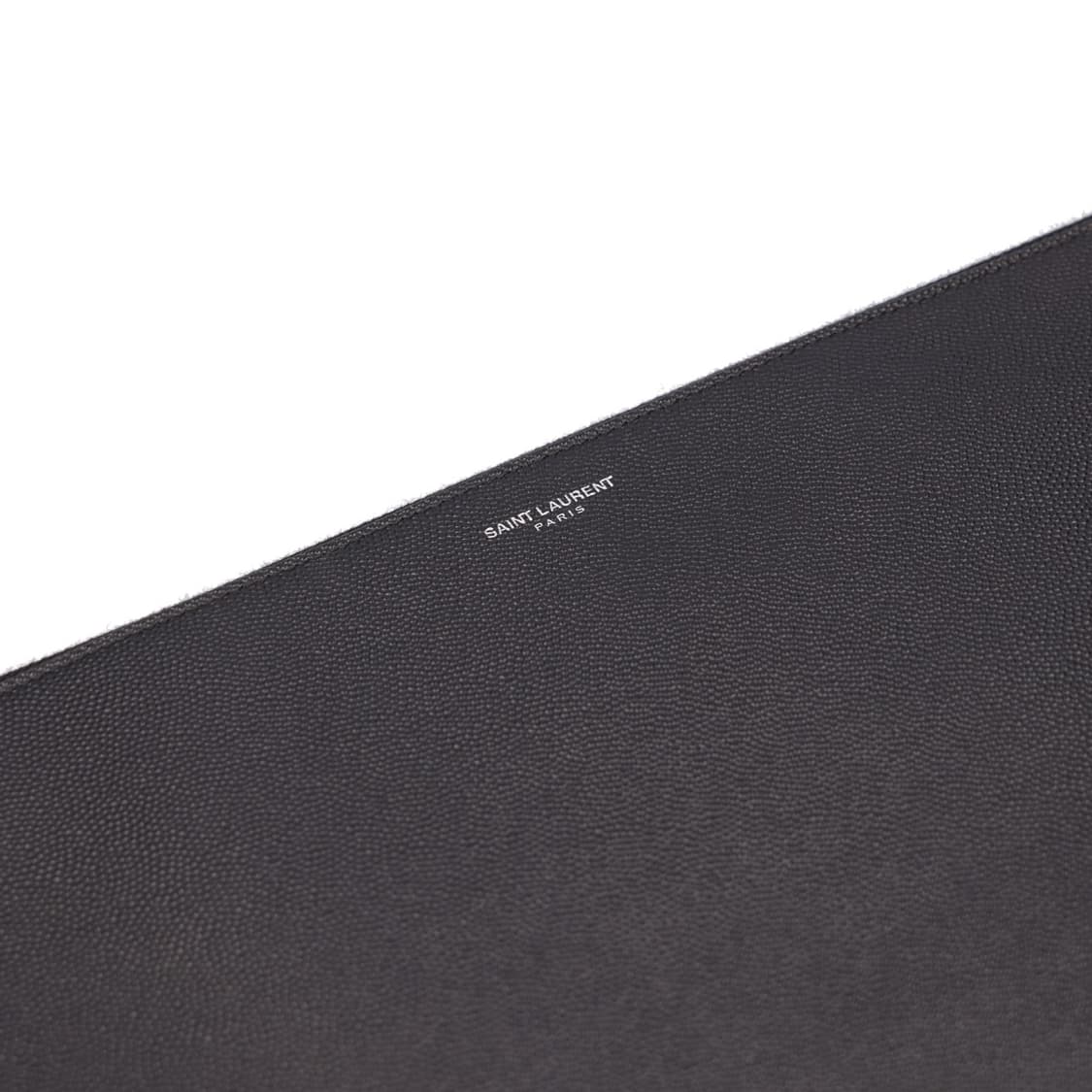 생로랑 378261 라지 클러치 백 레더 블랙 상품이미지4