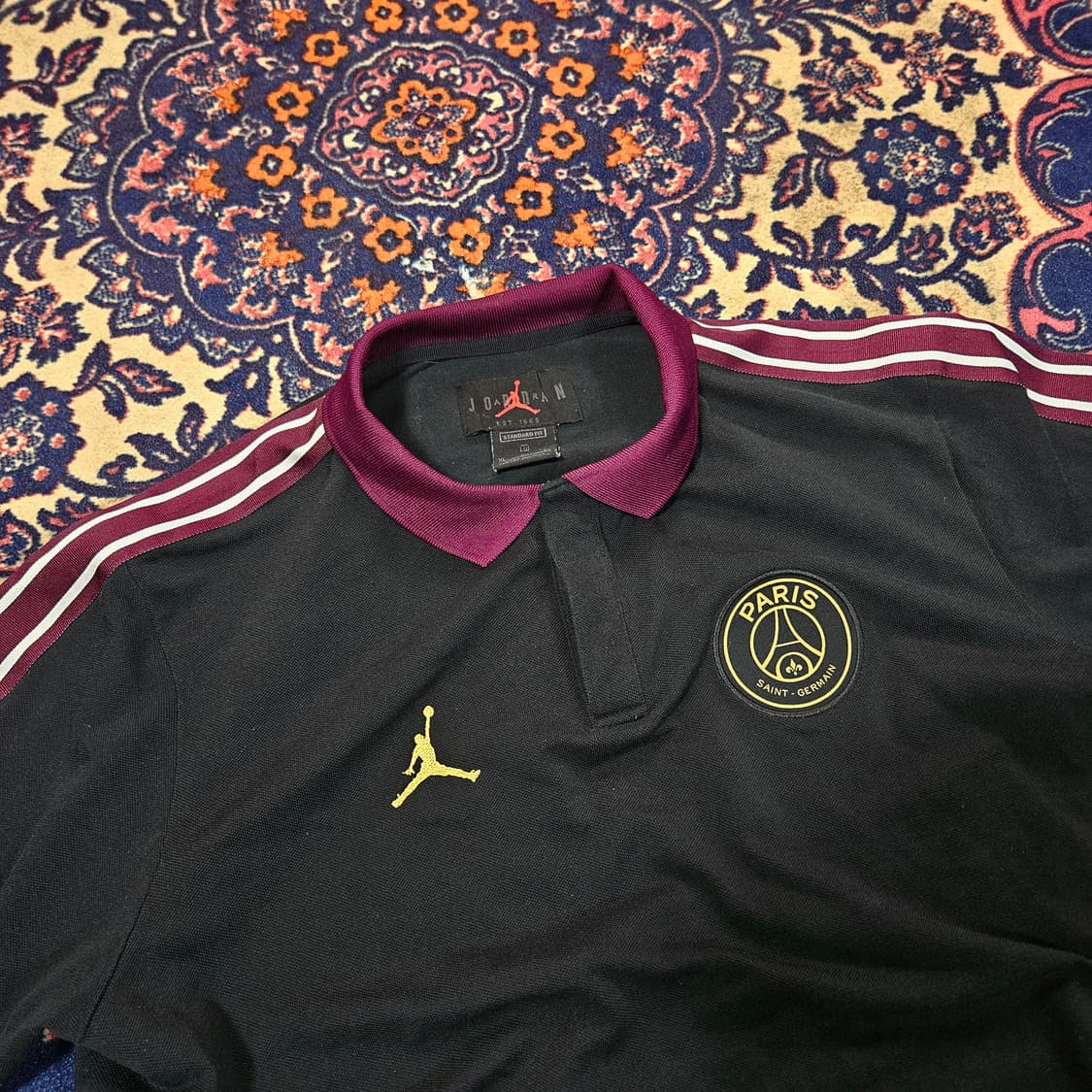 조던 x 파리생제르맹 라펠 폴로 카라넥 반팔티셔츠 XL 상품이미지3