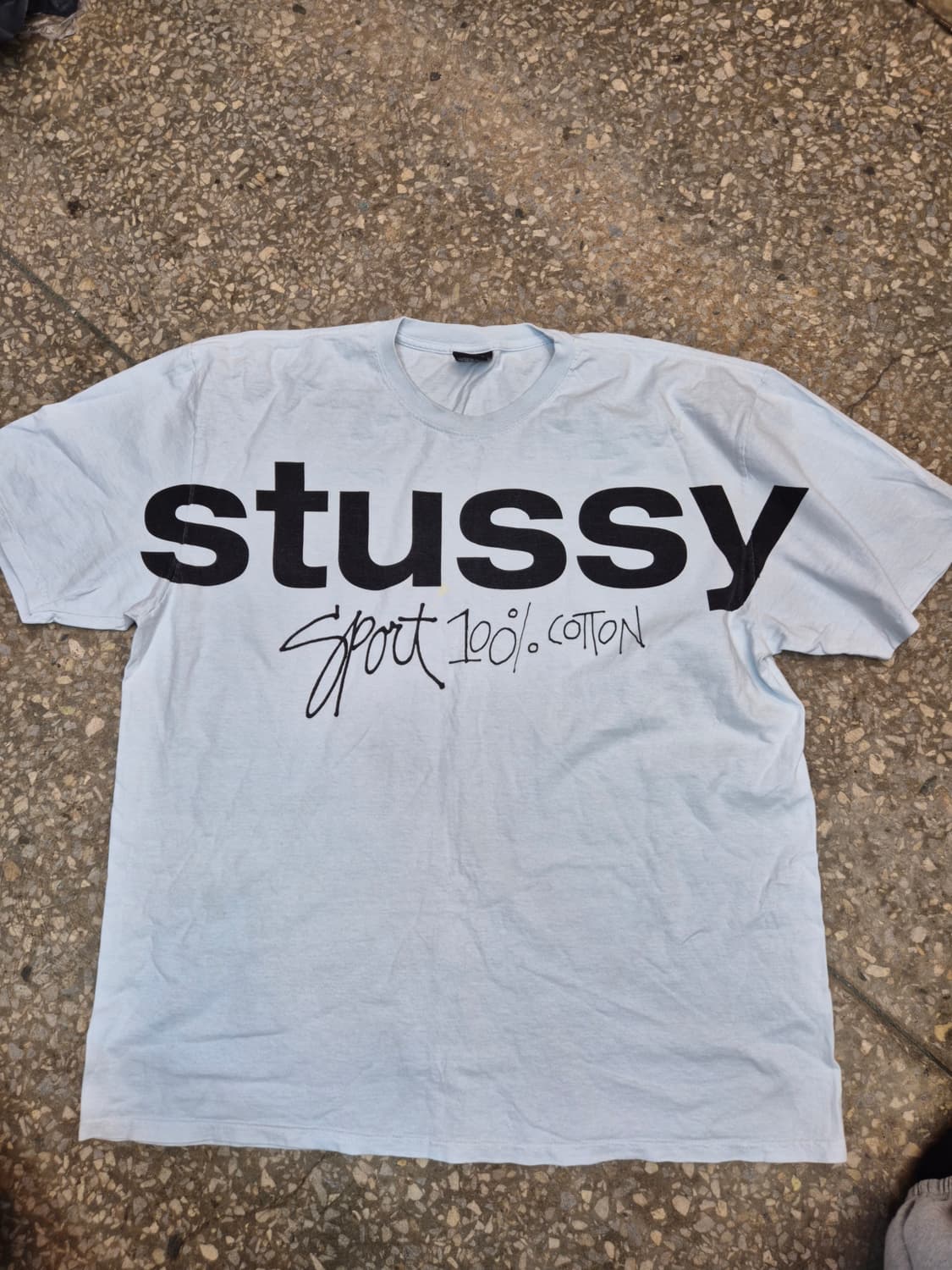 스투시(Stussy) 100% 피그먼트 다이 드 티셔츠 스카이 상품이미지1