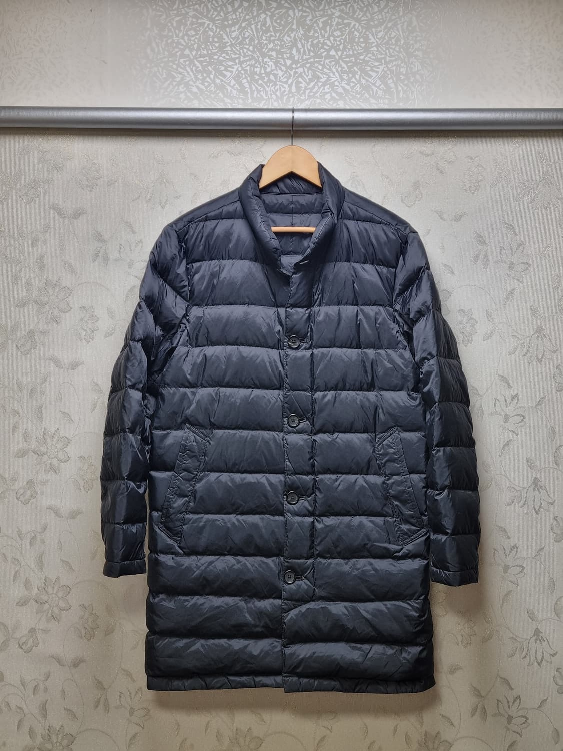 [남100/24년] 헤지스 패딩코트 블랙 상품이미지1