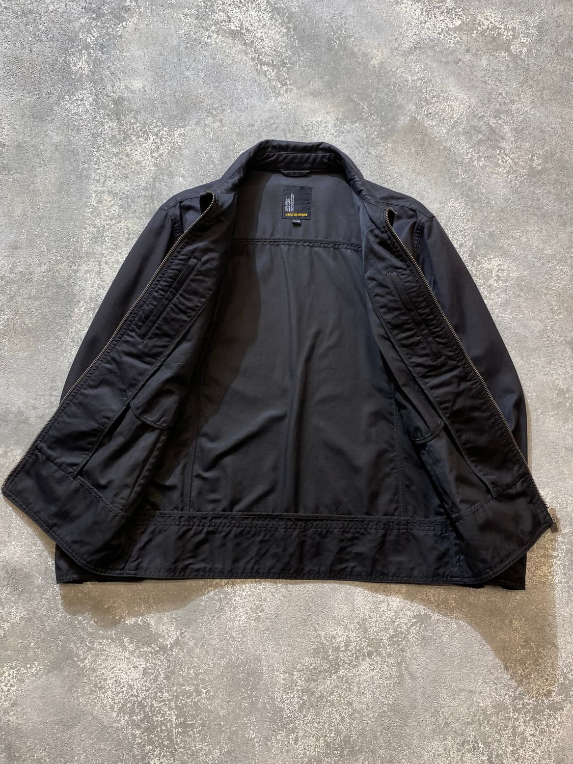 [L] Jack & Jones 빈티지 블랙 코팅 싱글 라이더 자켓 상품이미지5