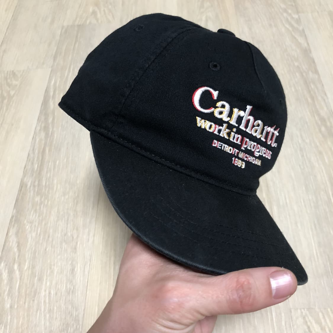 (OS) 칼하트 Carhartt WIP 스펠 로고 6패널 볼캡 블랙 상품이미지5