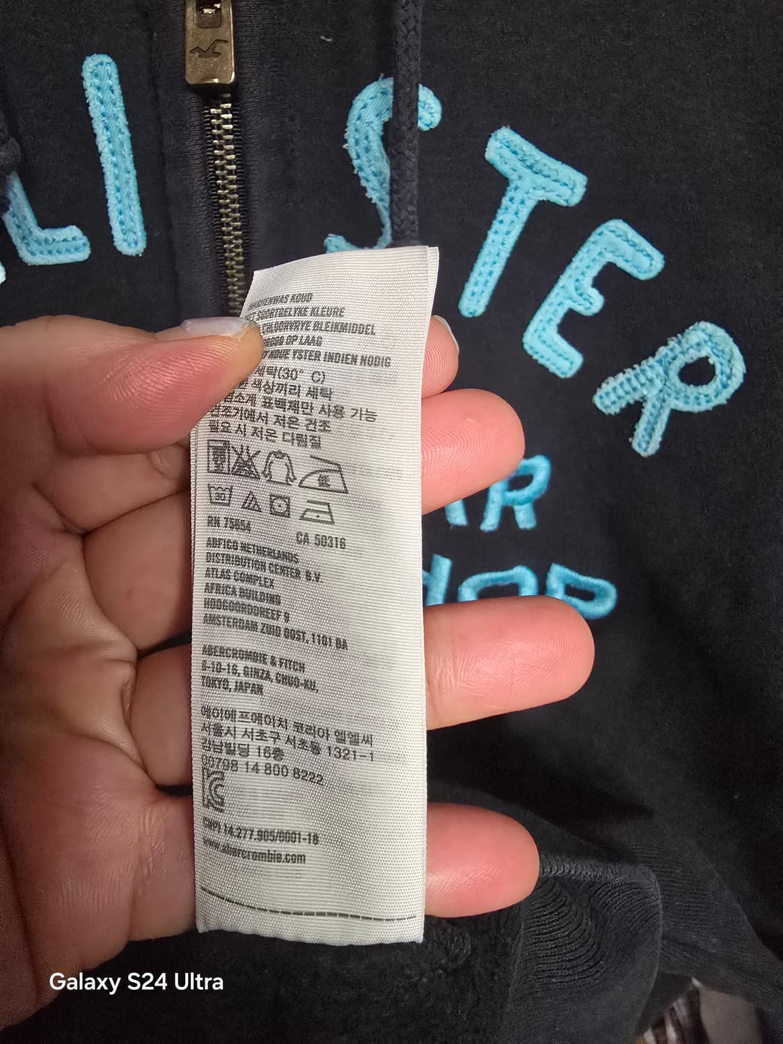 홀리스터 네이비 후드집업 XL ✨️정품✨️
 상품이미지7