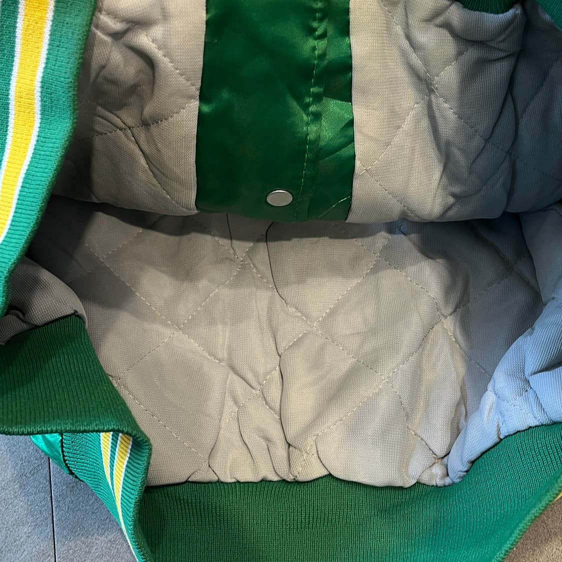 90년대 미국 생산 pla-jac 그린 세틴 자켓 상품이미지9