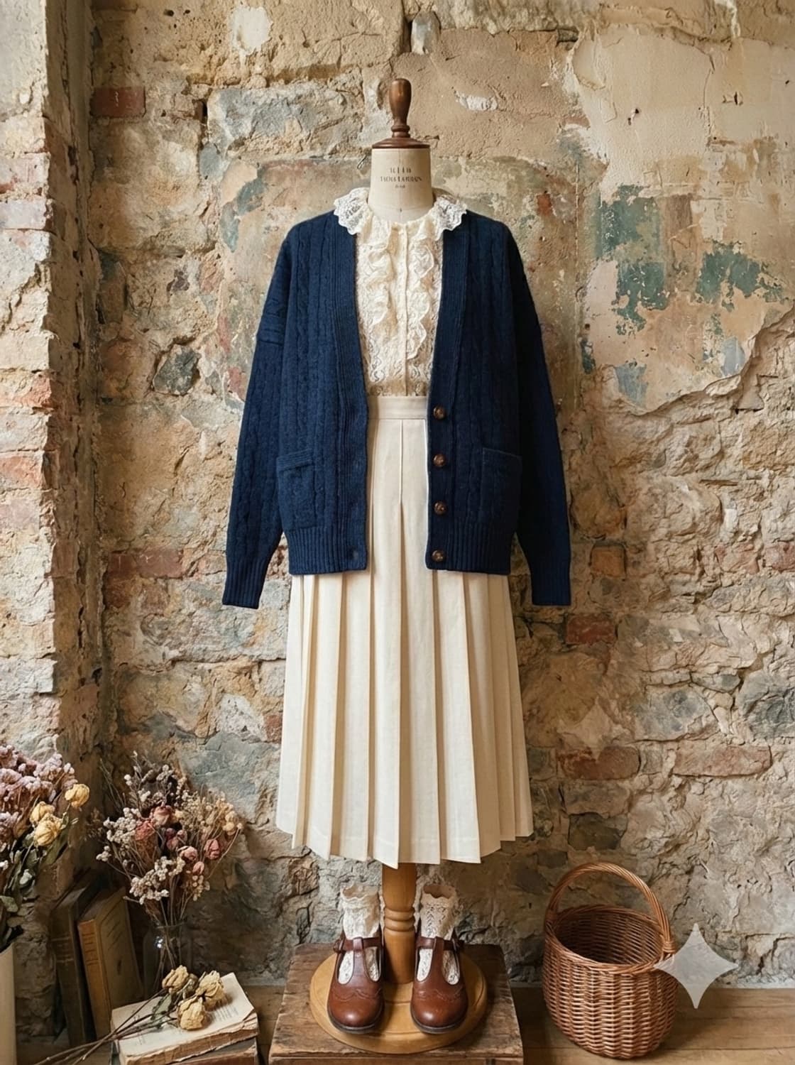 알란 페인 빈티지 램스울 케이블 가디건 상품이미지2