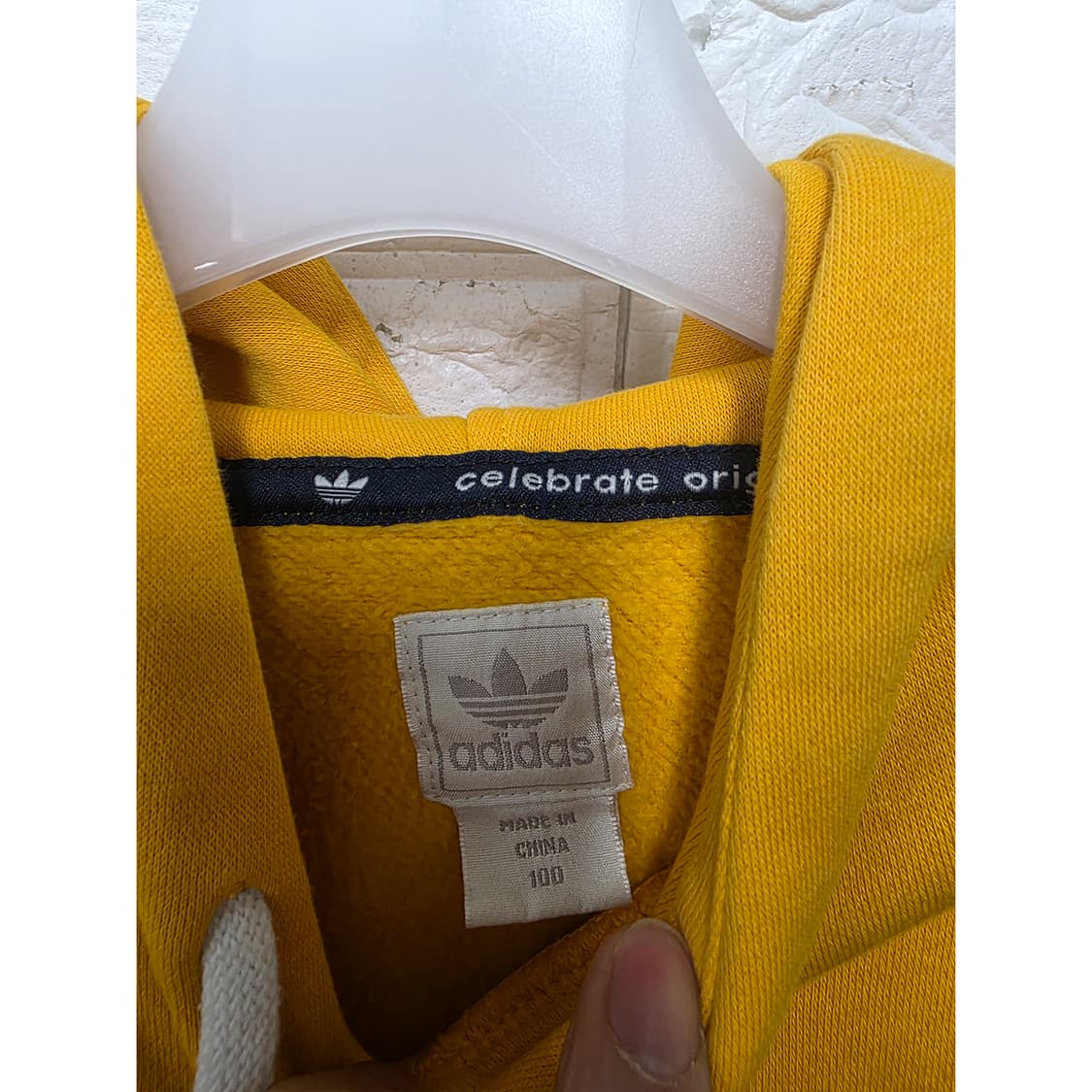 택포// 아디다스 옐로우 크롭 후드티 Free 리폼 상품이미지2