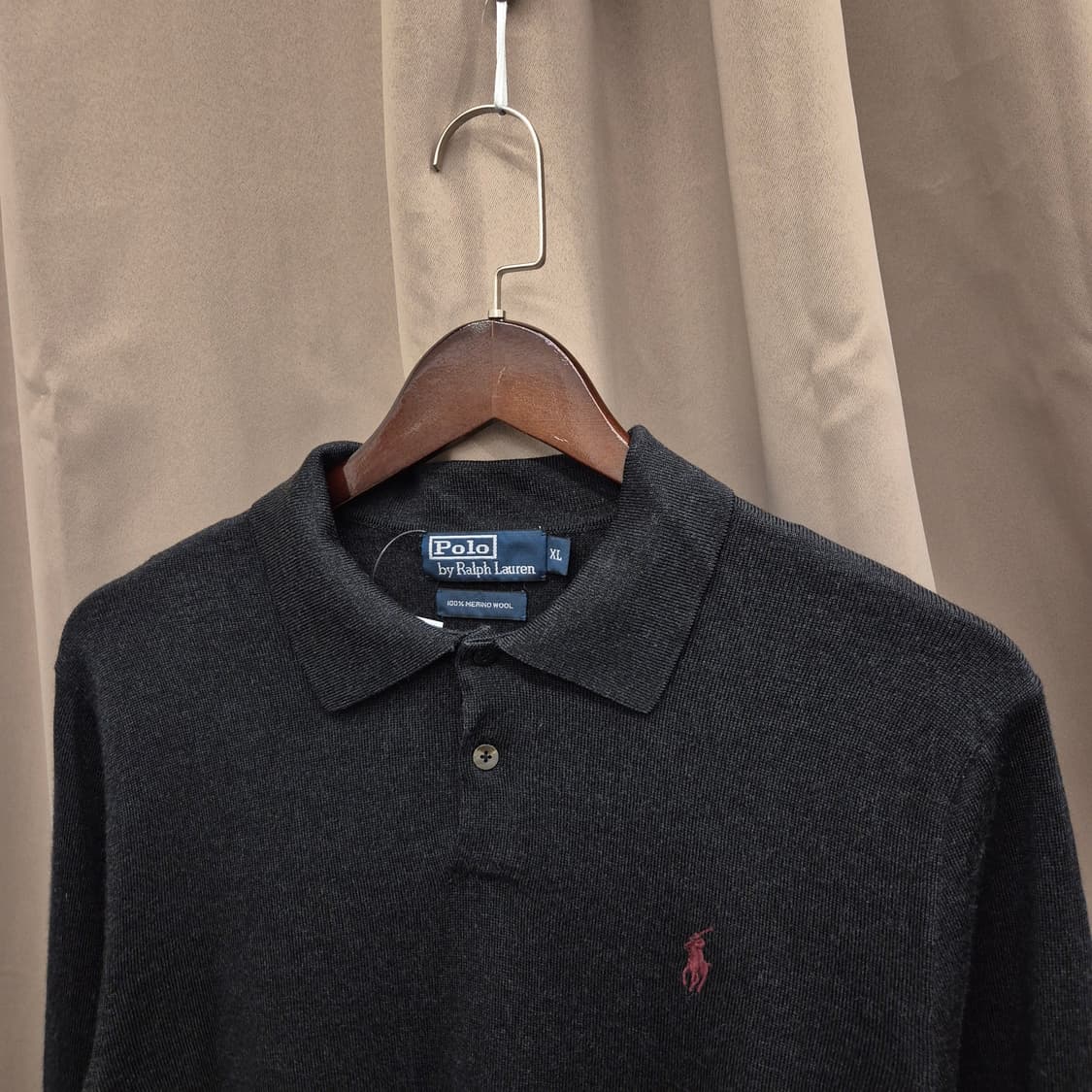 폴로 랄프로렌 메리노울 카라 니트 XL 상품이미지2