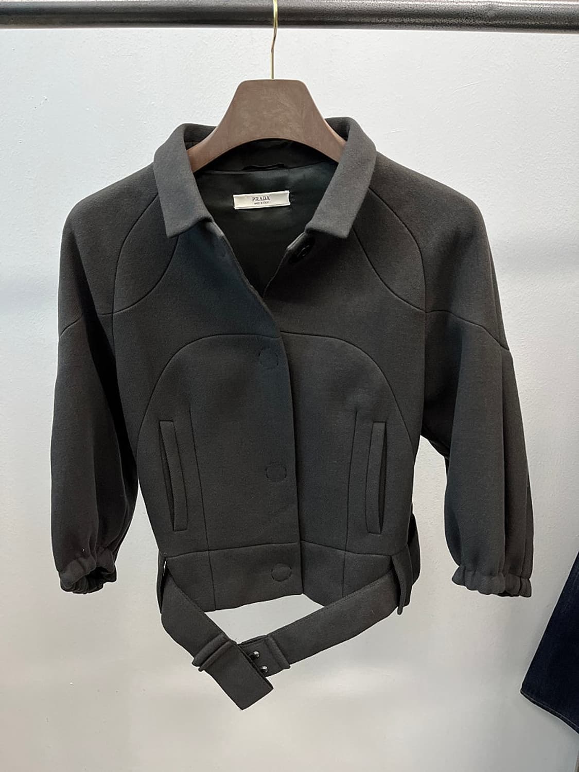 여) 프라다 벨티드 크롭 울자켓  상품이미지2