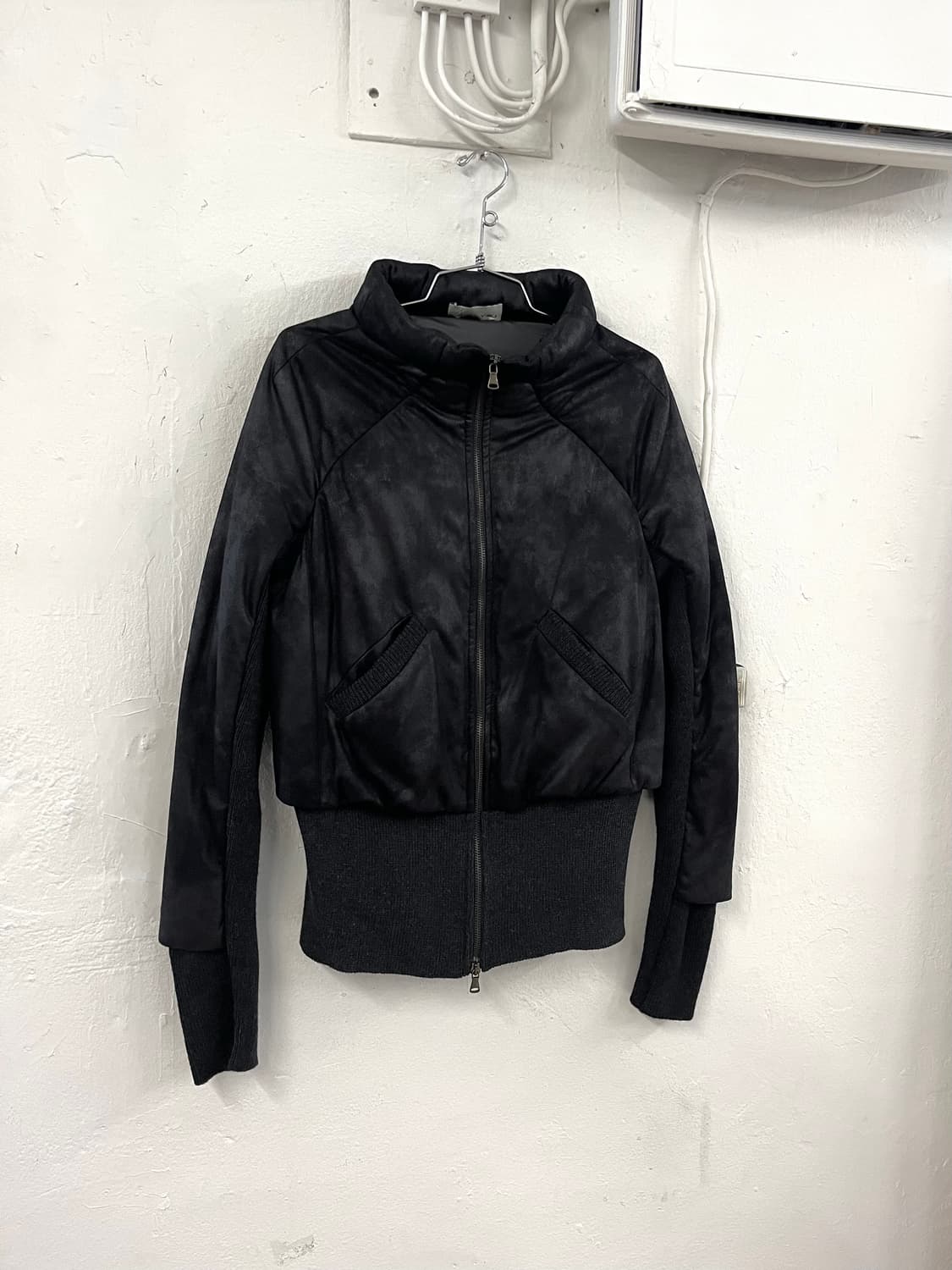 ALYSI 알리지 드레이핑 레더 자켓 상품이미지2