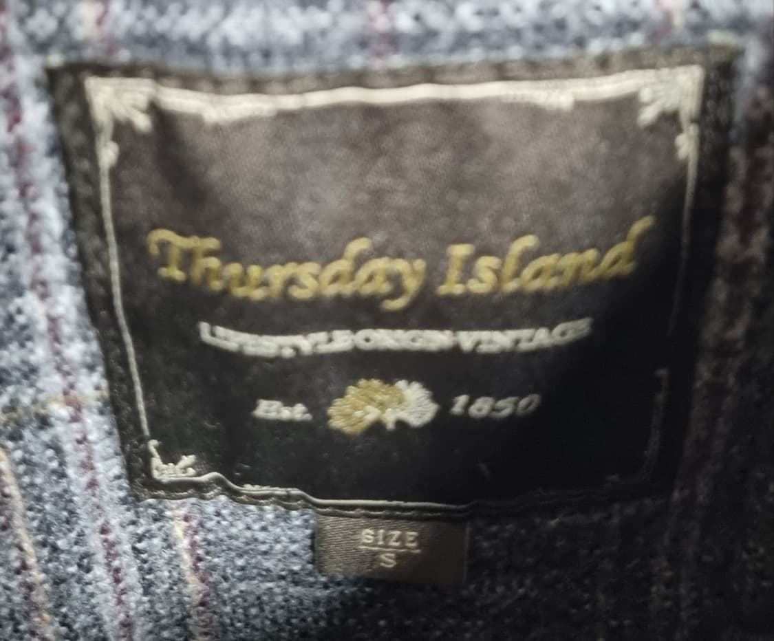 오버핏 S ) 써스데이아일랜드 그레이 체크 울혼방 코트 상품이미지3