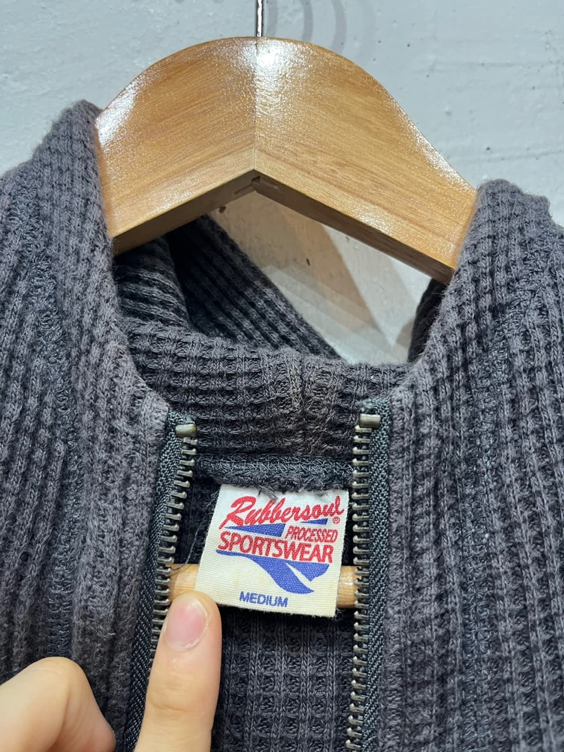 RUBBERSOUL SPORTWEAR 와플 후드집업 M 상품이미지5