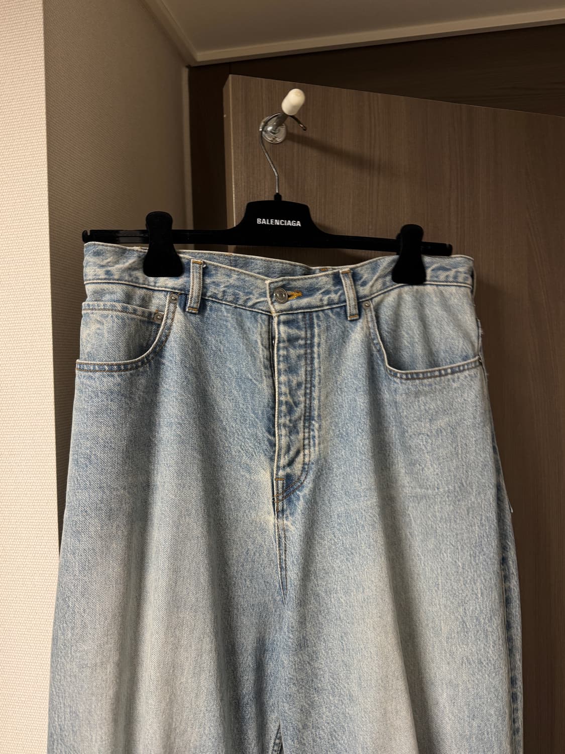 (S) 발렌시아가 디스트로이드 슈퍼 라지 배기 데님 상품이미지3