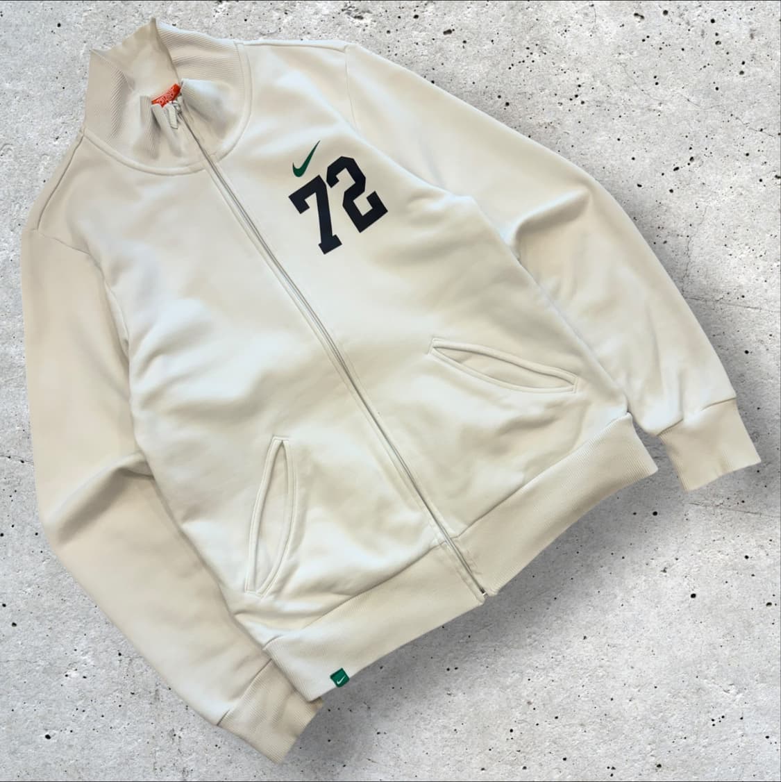 [M] 09s 나이키 72 넘버 트랙 져지 집업 자켓 화이트 D342 상품이미지1