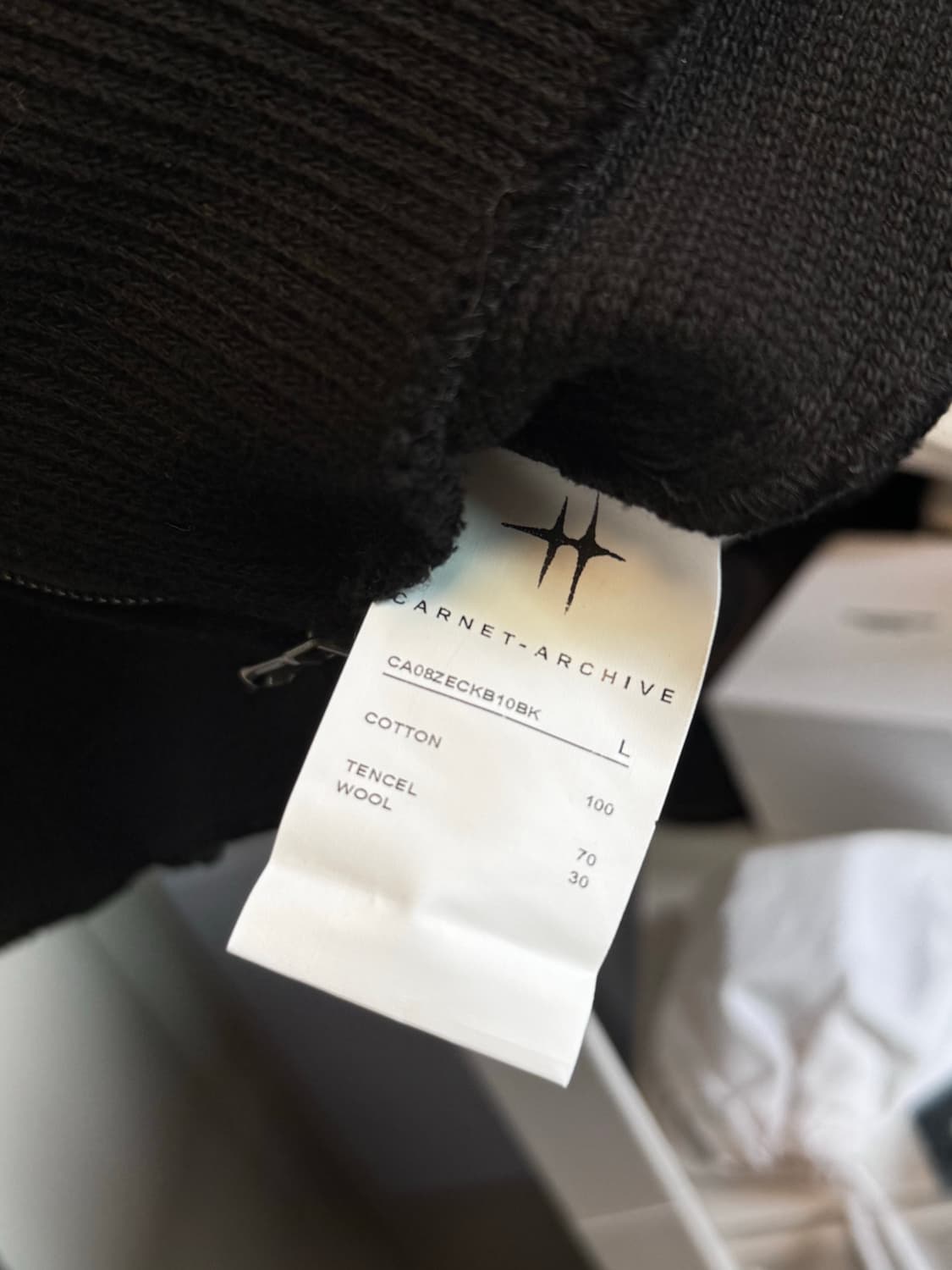 ZIP BELT EGG CLUSTER SLEEVE KNIT BLACK 상품이미지5