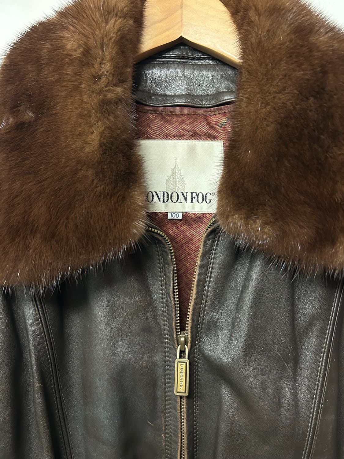 런던포그 밍크 퍼 가죽자켓 100 상품이미지2
