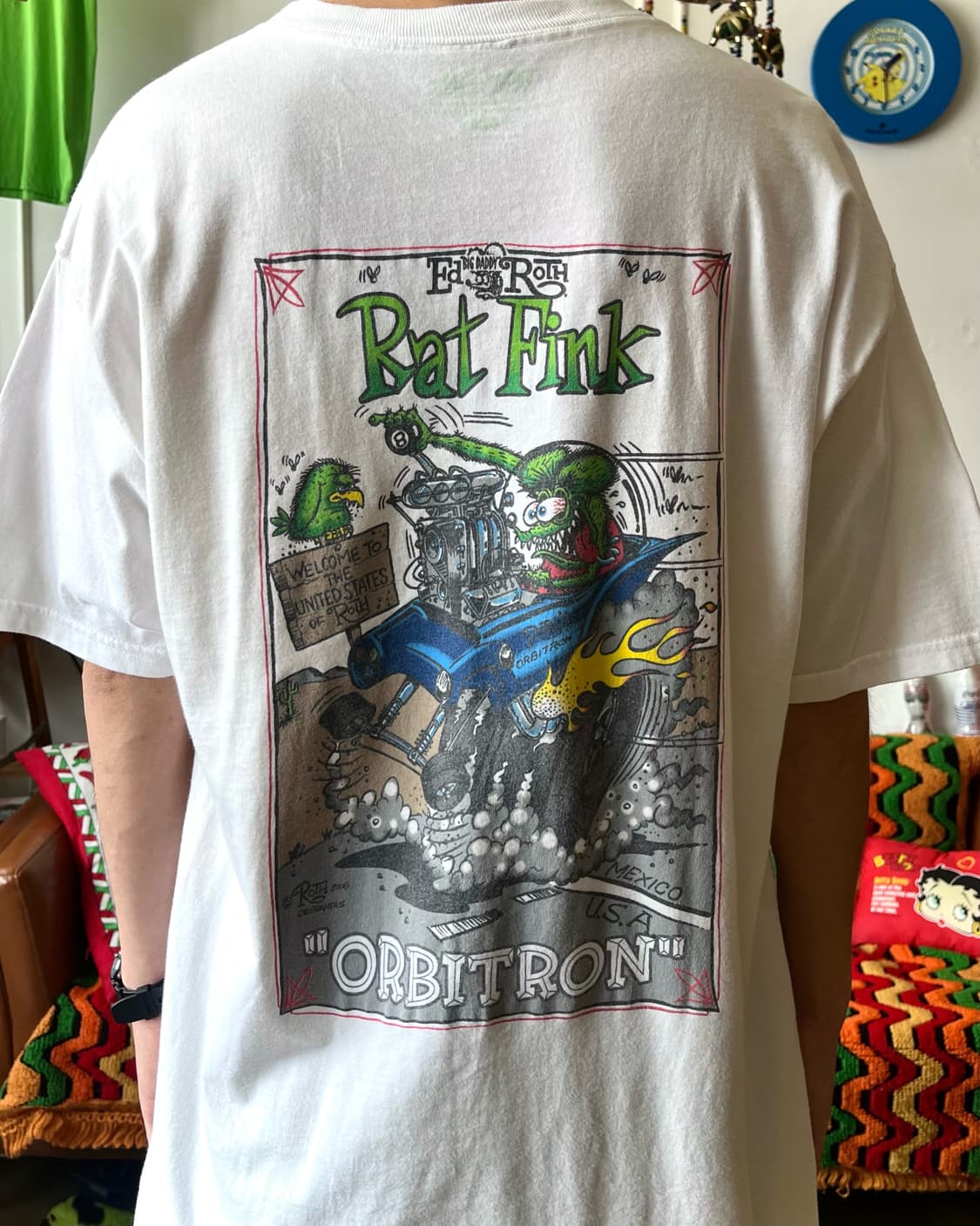 2000s Rat Fink Hot Road Printed T-Shirt 상품이미지4