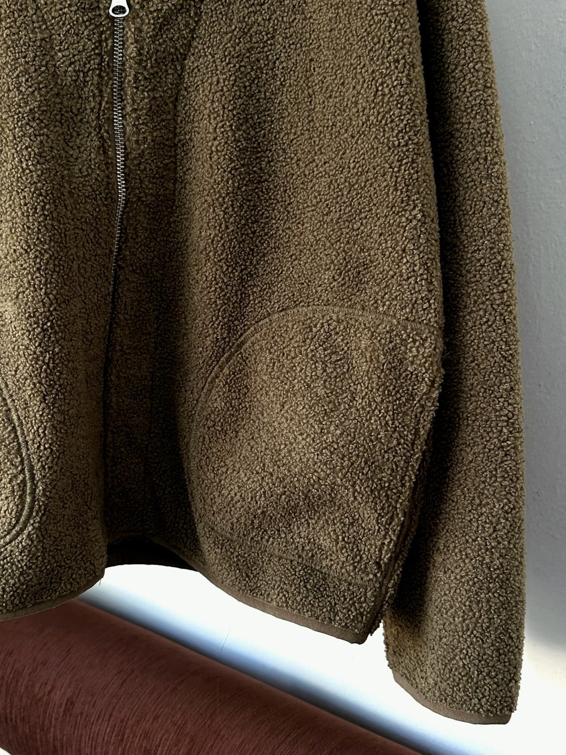 Design neck curly fleece blouson 상품이미지3