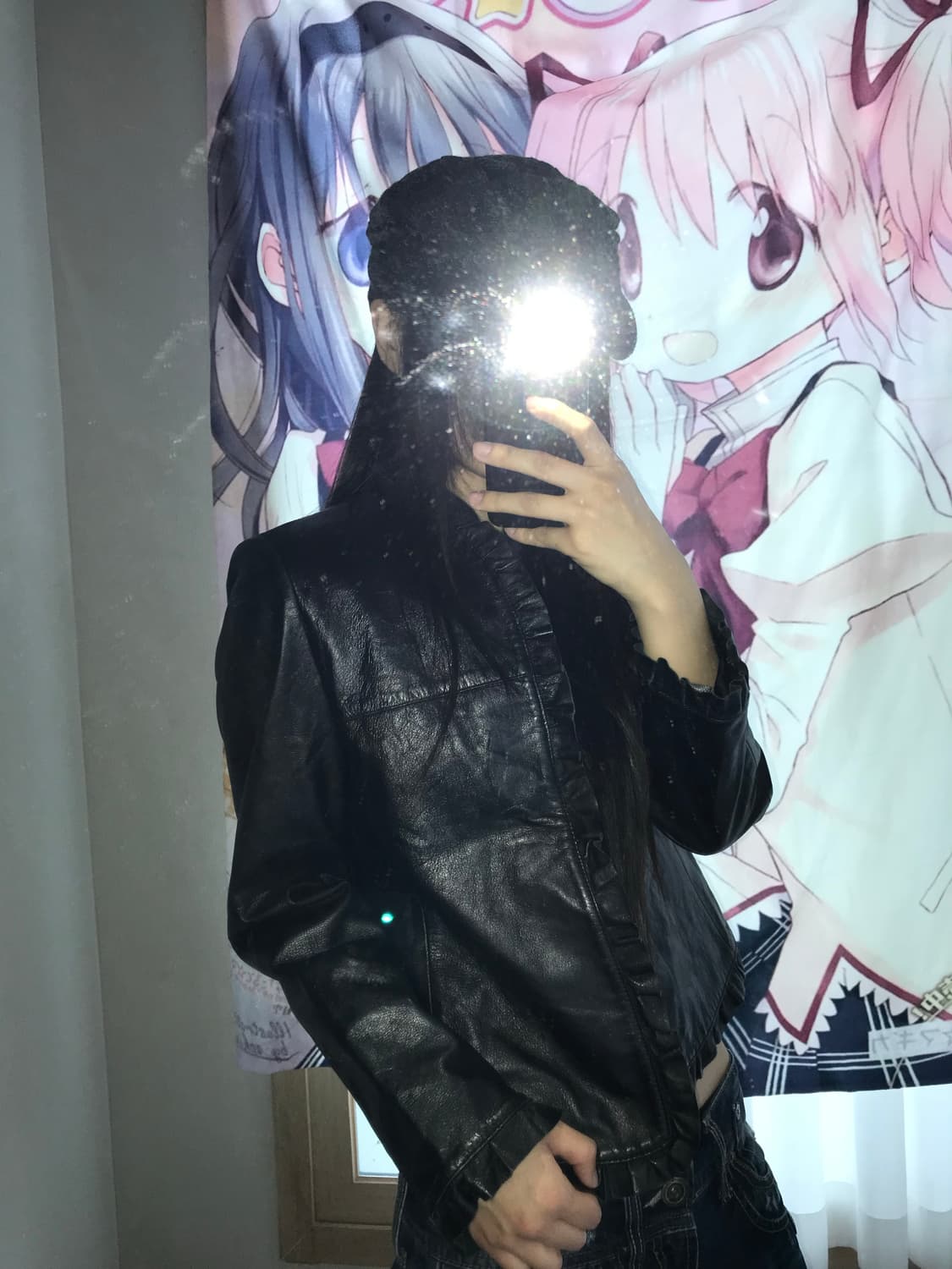 프릴 레더자켓 상품이미지1