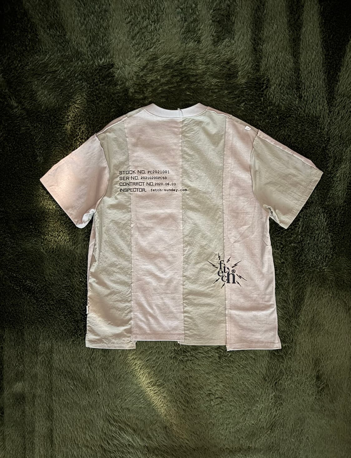 [XL] FETCH 페치 선데이 패널 엠브로이더리 로고 티셔츠 베이지 상품이미지8