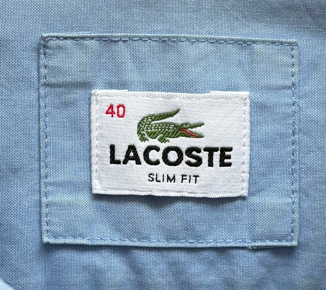 라코스테 하늘색 솔리드 셔츠 상품이미지5