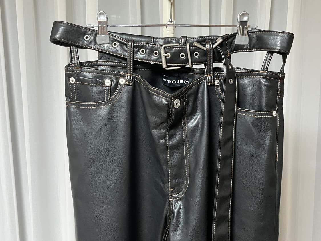 와이프로젝트 Y belt leather pants M 상품이미지2
