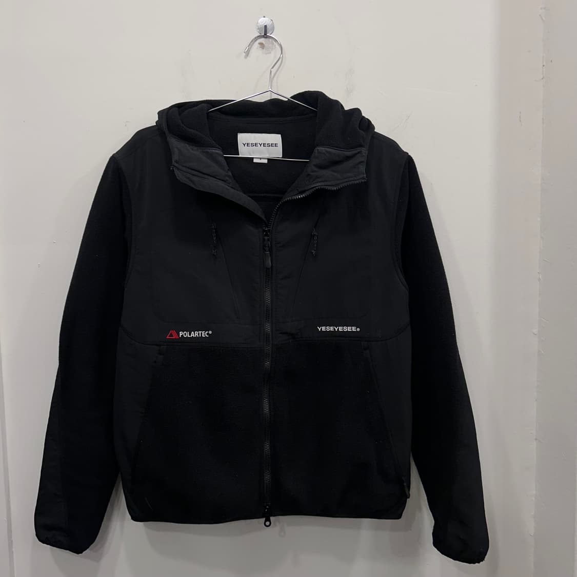 예스아이씨 폴라텍 나일론 패치 후드 플리스 자켓 상품이미지2