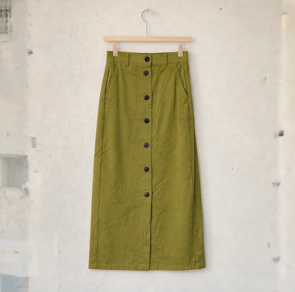 Olive Button Long Skirt 상품이미지1