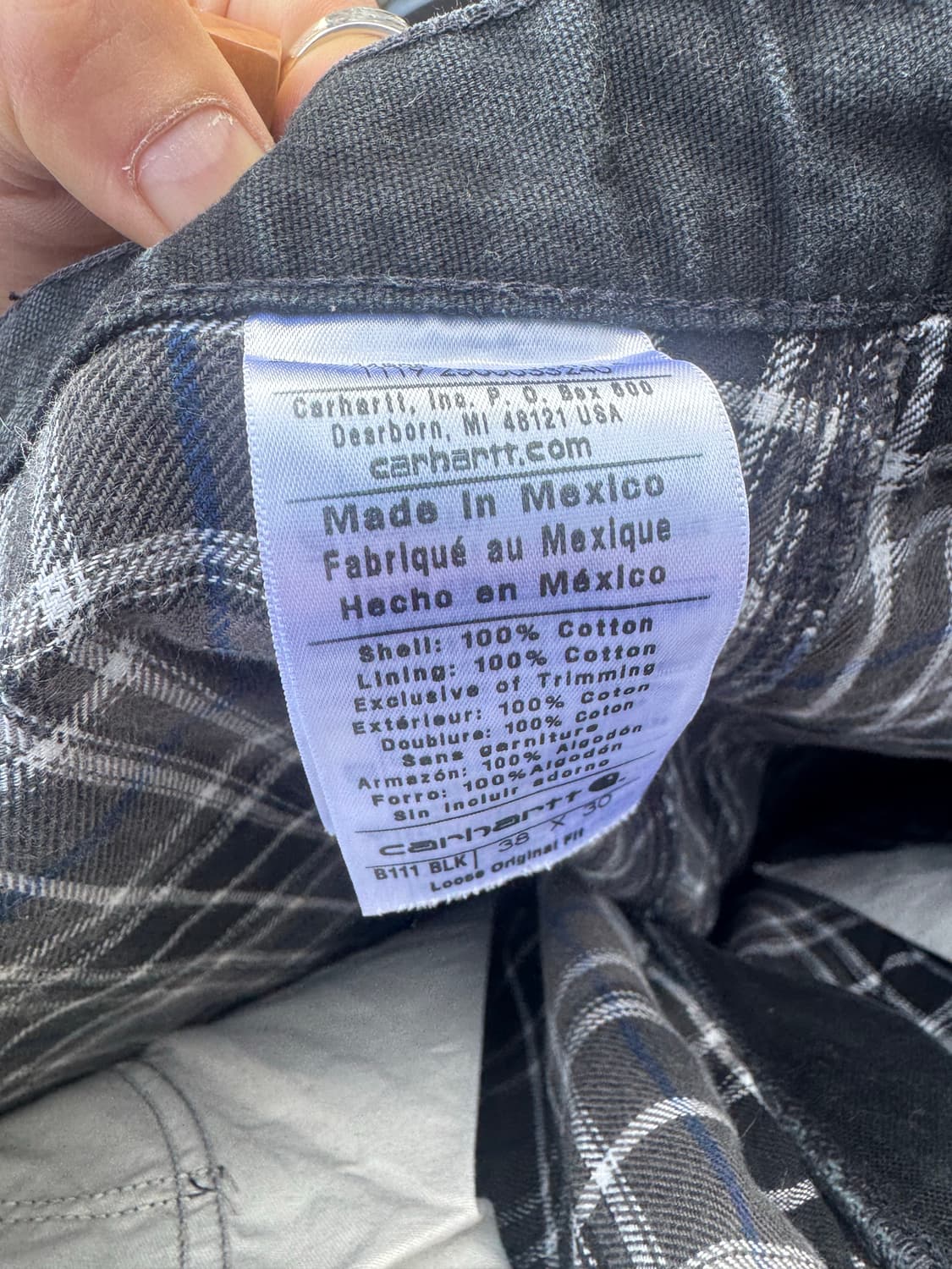 칼하트 빈티지 b111 blk 싱글니 카펜터 워크 팬츠 상품이미지7