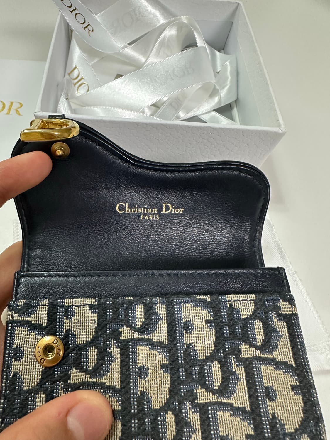 디올 오블리크 새들 카드지갑 구성품포함!! 상품이미지5