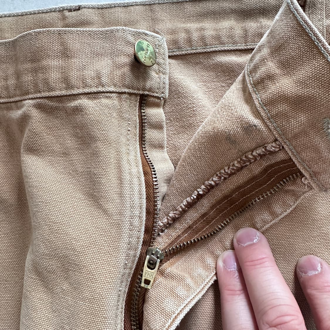 칼하트 B01 더블니 덩가리 팬츠 된장색 38사이즈 상품이미지5