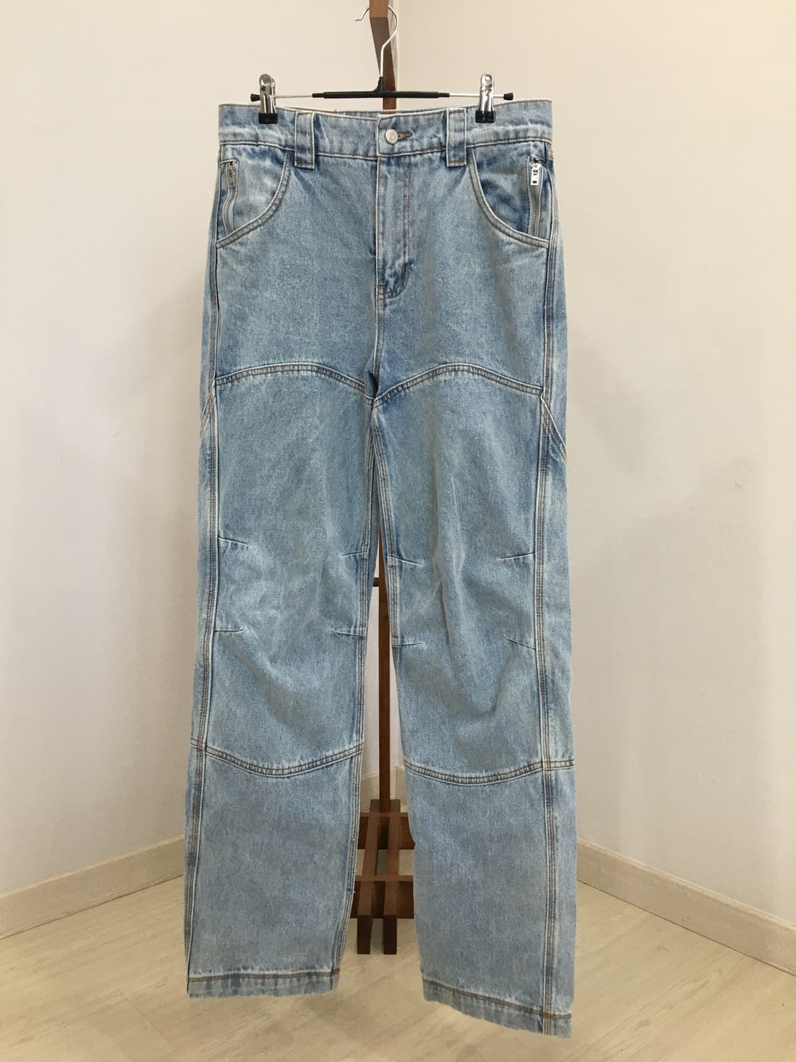 (m) MPa CALF POCKET PANTS (STEEL BLUE) 상품이미지2