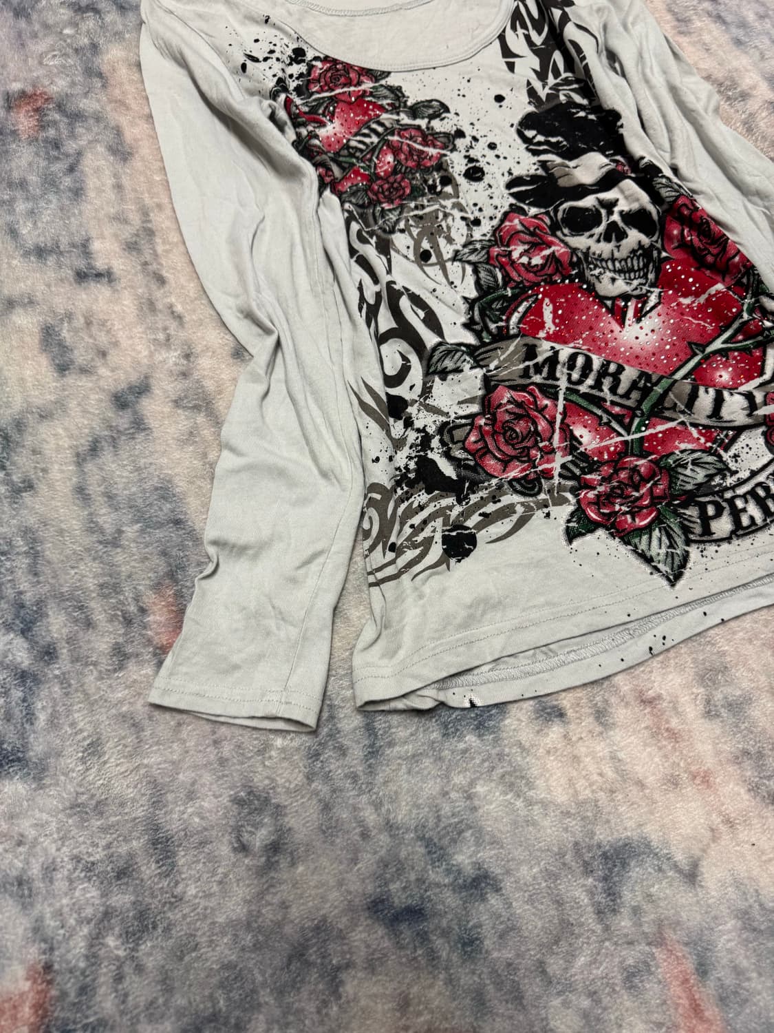 Dig deep 00s tattoo skull cut sew    상품이미지5