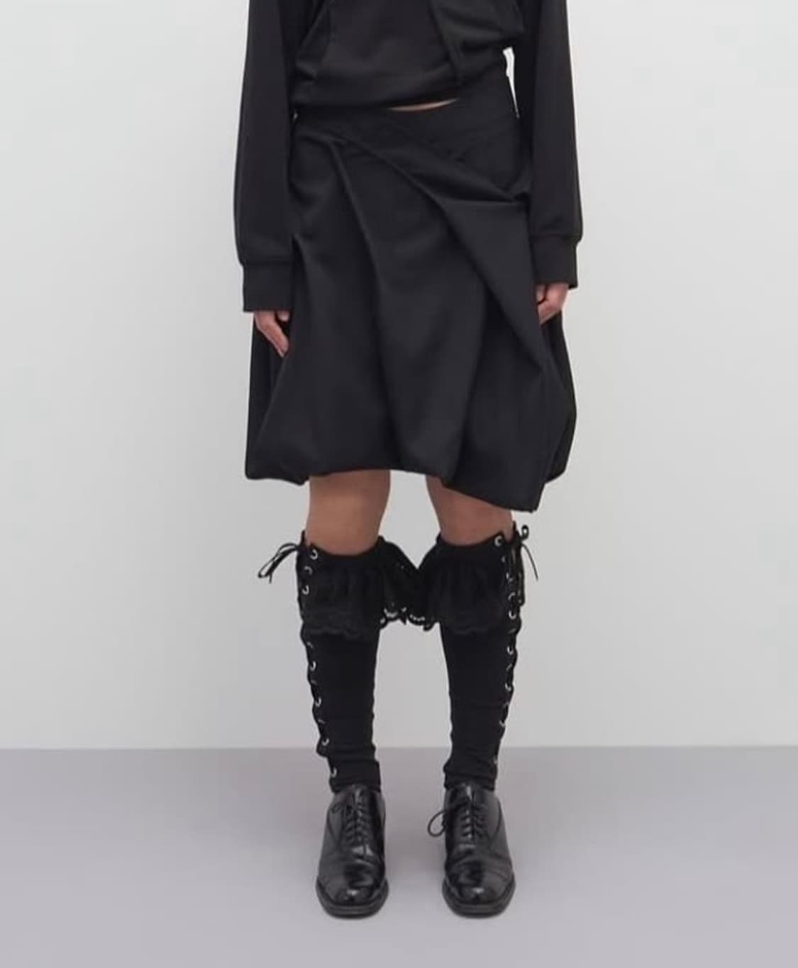 Lcdc 드레이프 미디 스커트 판매 상품이미지1