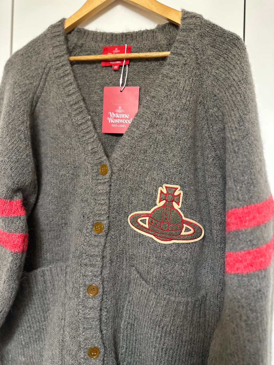 비비안웨스트우드 울알파카가디건 일본판레드 라벨 남여공용 정품 상품이미지5