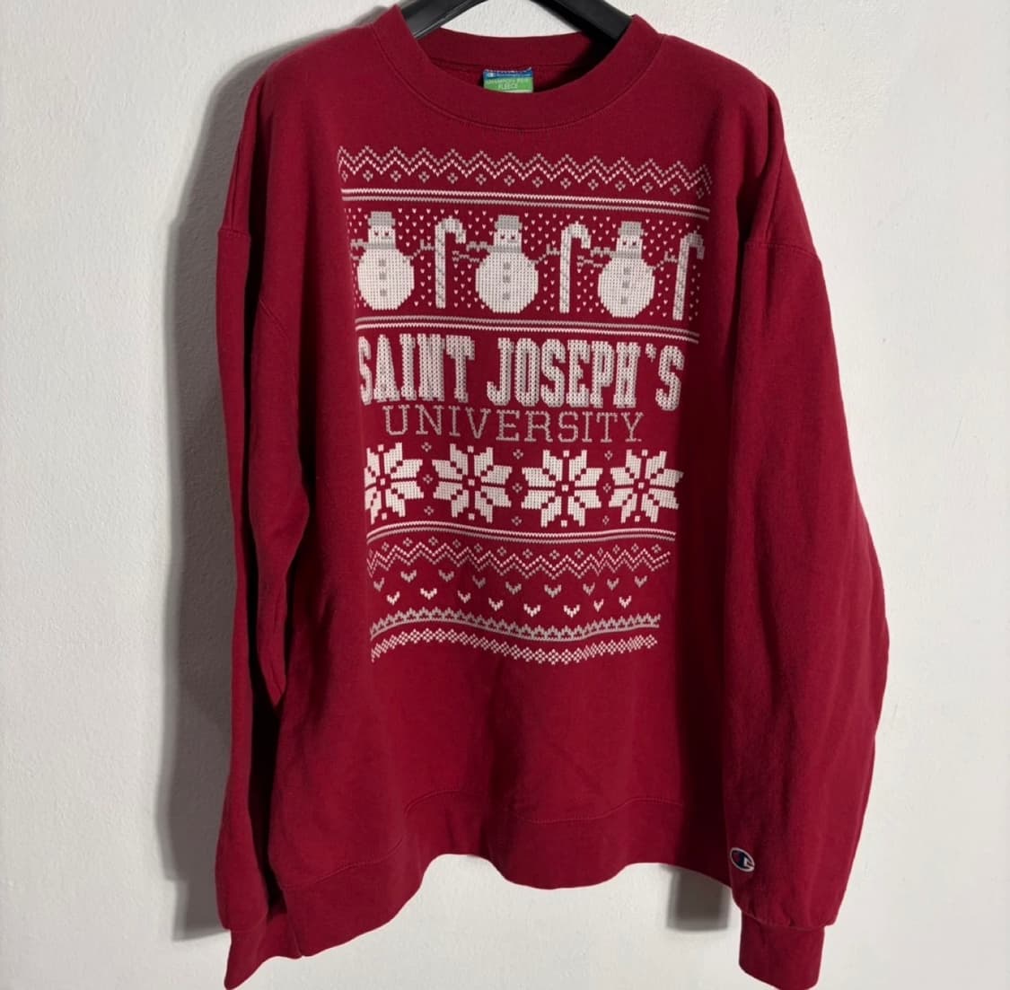 챔피온 세인트조셉대학교 스웨트셔츠 버건디(XL) 상품이미지1