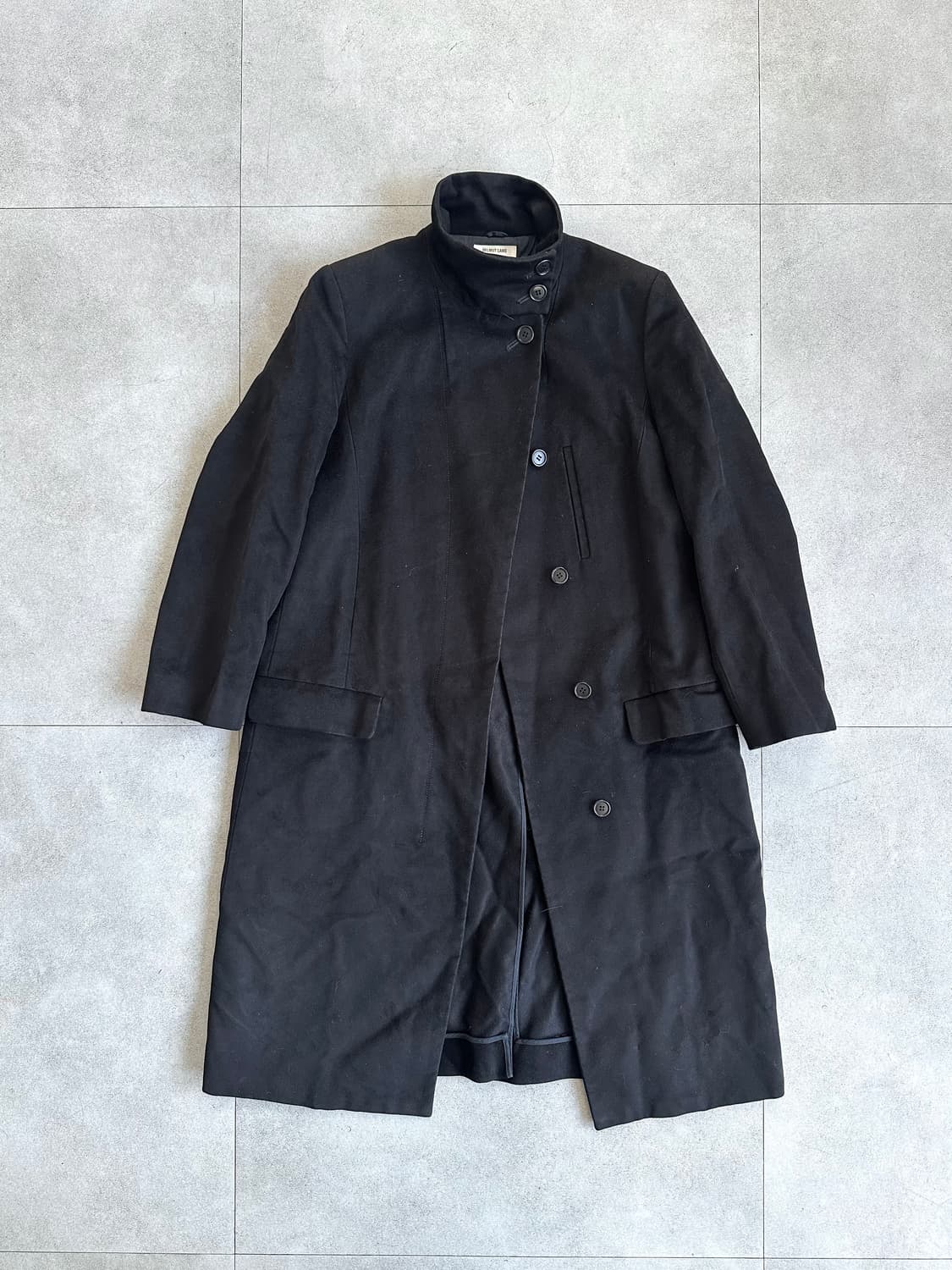 헬무트랭 2000s 친츠 몰스킨 하이넥 코트 상품이미지1