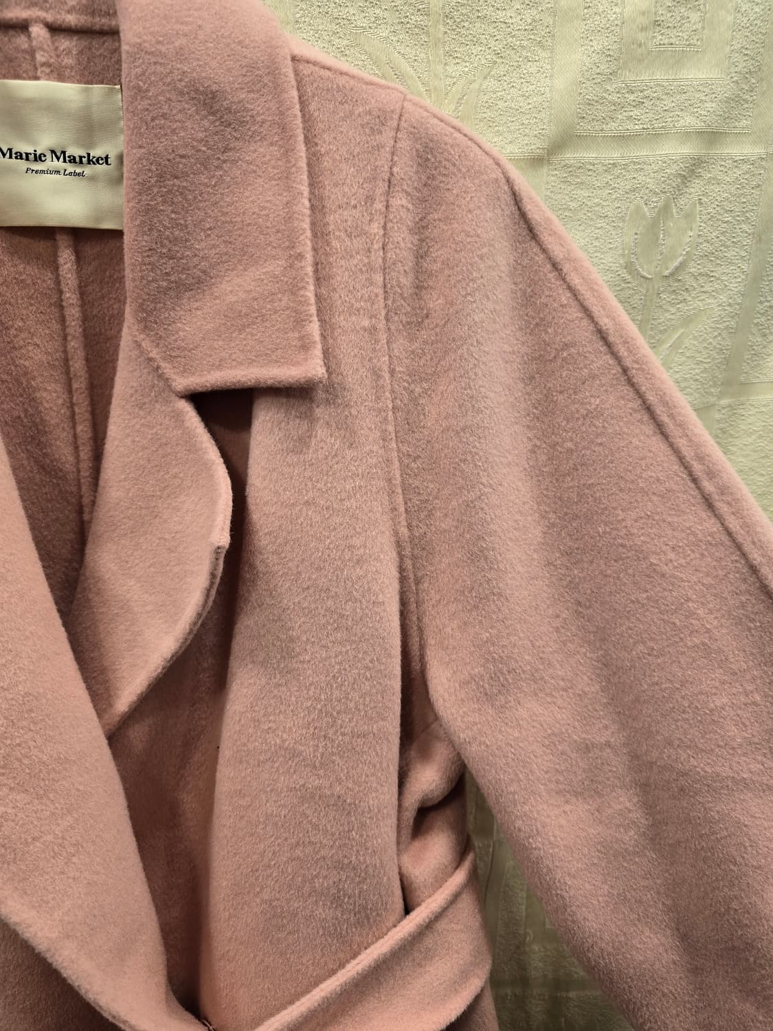 마리마켓 핸드메이드 핑크 울 롱 코트 M(66) 상품이미지3