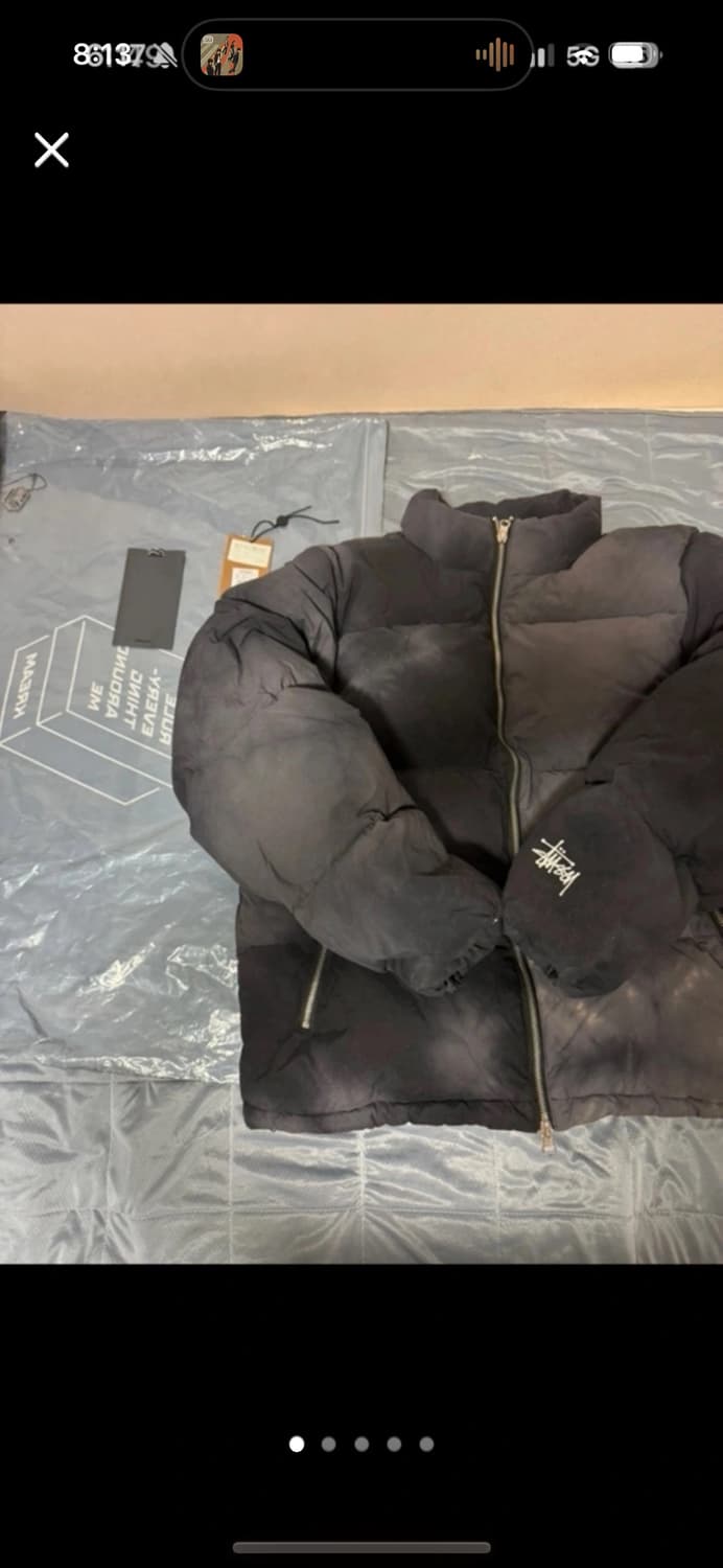 스투시 리사이클 나일론 다운 퍼퍼 빈티지 블랙 m 상품이미지1