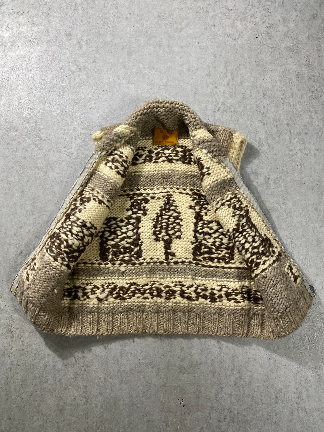 [M] KISITAU 캐나다 메이드 코위찬 니트 베스트 상품이미지6