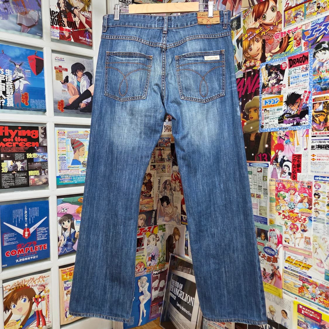 캘빈 클라인 중청 워싱 세미 와이드 팬츠 상품이미지2