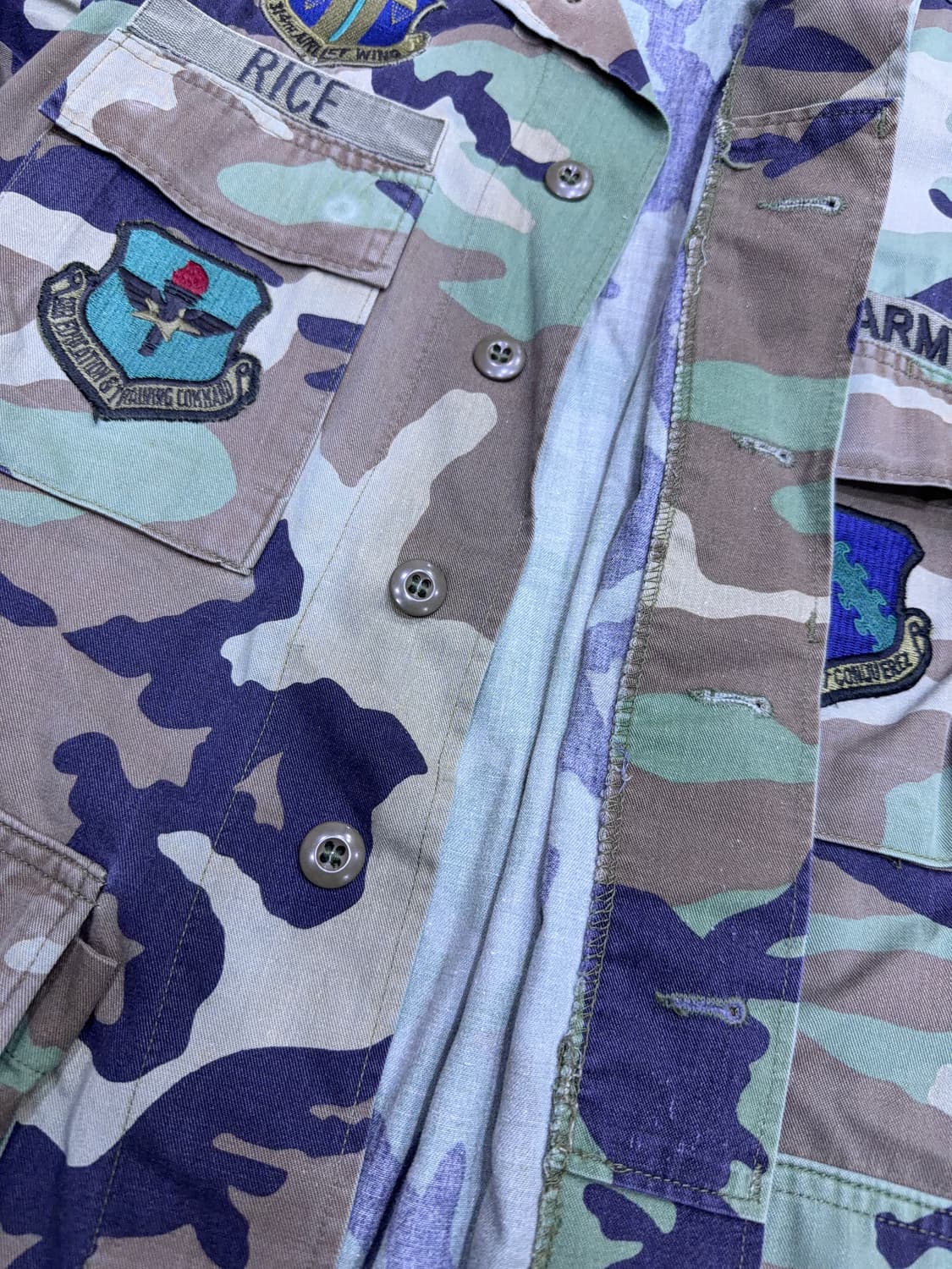 밀리터리 U.S ARMY 우드랜드 카모 bdu 야상자켓 M 상품이미지5